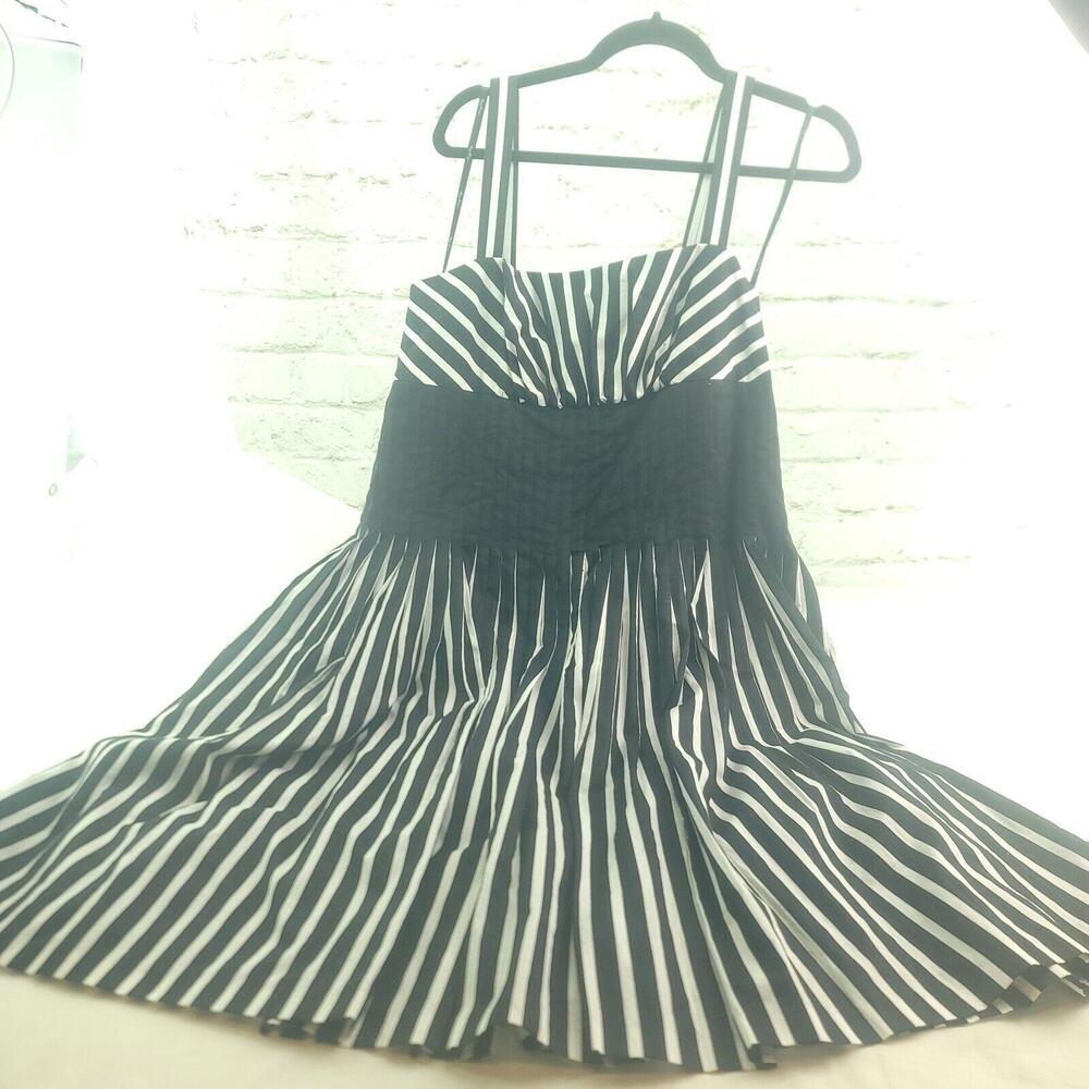 Maggy Boutique Size 16 Black and White Pleated Sundress